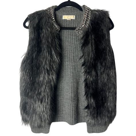 michael michael kors faux coyote fur vest 